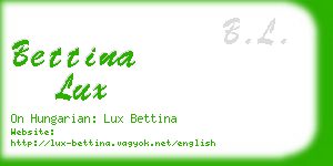 bettina lux business card